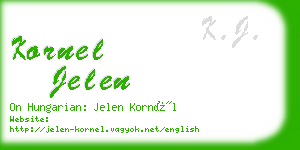 kornel jelen business card